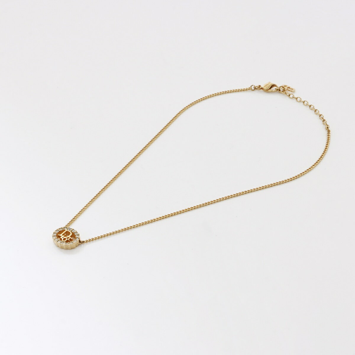 【エントリーでポイント10倍!＋全商品20%OFF!11/27 1:59まで】クリスチャンディオール Christian Dior ラインストーン ネックレス ゴールド WS6191 【中古】(4)