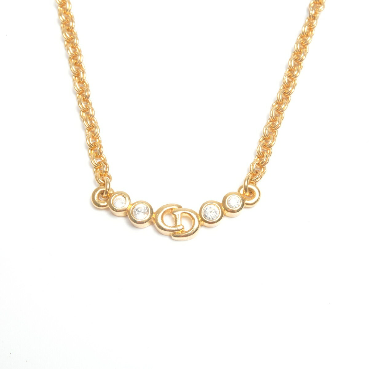 クリスチャンディオール Christian Dior CDロゴ ネックレス ゴールド WS24505 【中古】