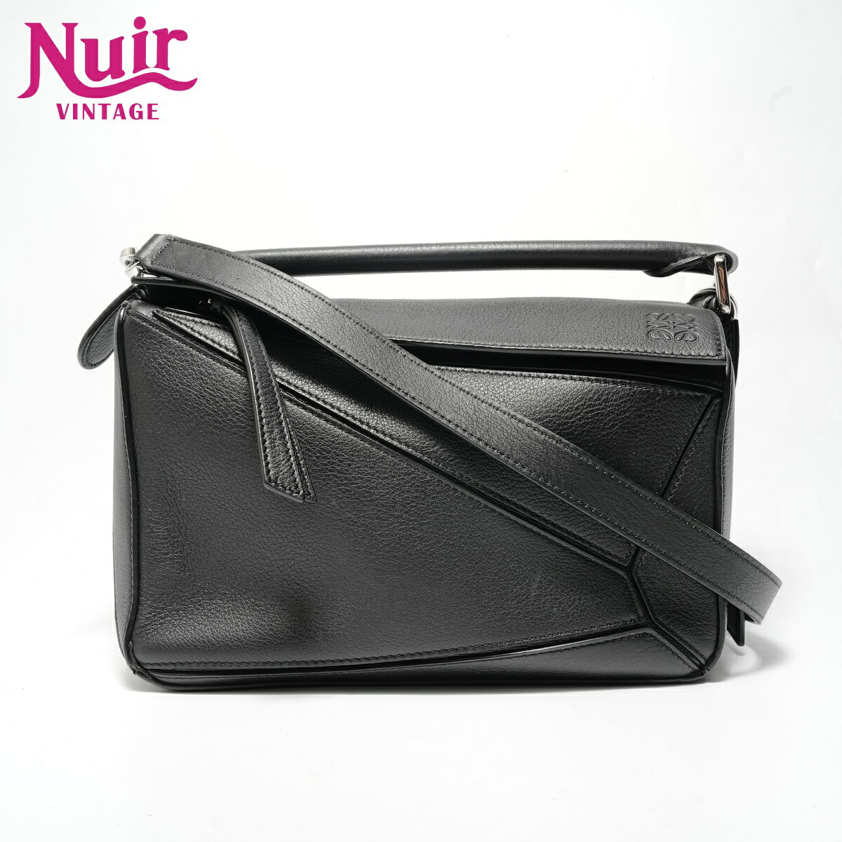樂天商城 - 【ポイント最大47倍！全商品10%OFF!4/27 09:59まで】ロエベLOEWEパズルエッジ ショルダーバッグ 2WAY レザーショルダーバッグブラックWS28490【中古】