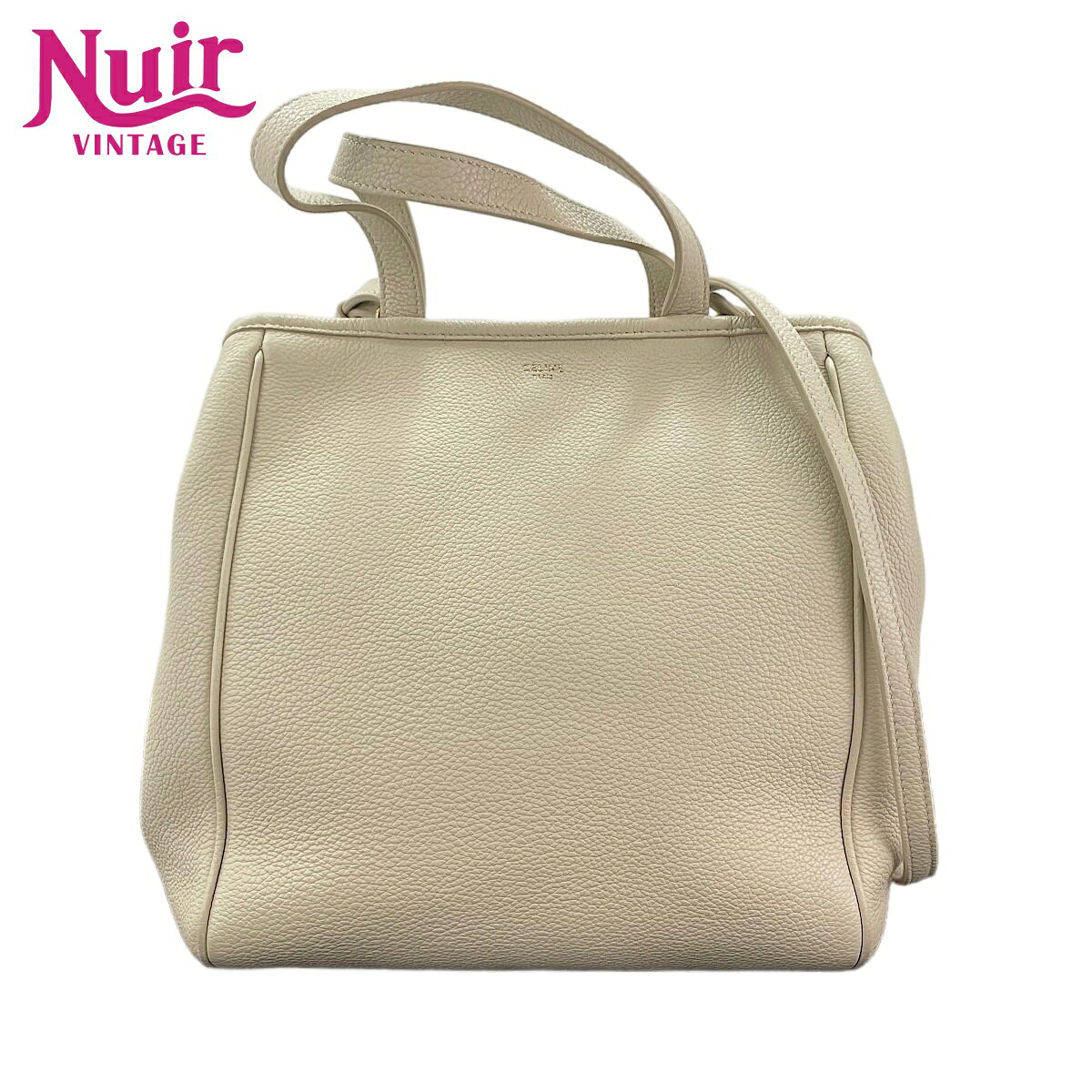 Rakuten - 【全商品10%OFF! 6/30 23:59まで】】セリーヌCELINEスモール フォールドカバ 2WAYハンドバッグベージュWS30471【中古】
