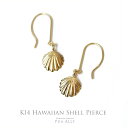 【K14 シェル ピアス・イヤリング】ハワイアンジュエリー Hawaiian jewelry Puaally プアアリ ピアス プレゼント 貝 シェル ビーチ 海 14金 K14 ゴールド ハワイアンジュエリーブランド ハワイアンジュエリーピアス オーダージュエリー ギフト 贈り物 東京 渋谷 恵比寿