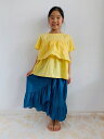 【HAYDEN girls】 子供服 上下 キッズ かわいい トップス 黄色 半袖 お出かけ プレゼント 海外輸入 海外買付 インポート 輸入服 女の子 ガール 夏服 春服 フリル 11歳 12歳 コットン