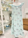 【Jessica Simpson】MEDIUM NIGHTGOWN ジェシカシンプソン 子供服 Mサイズ ガール 女の子 ヤシの木柄 水色 ボーダー ノースリーブ パジャマ ルームウェア 海外 海外ブランド 子供服 並行輸入