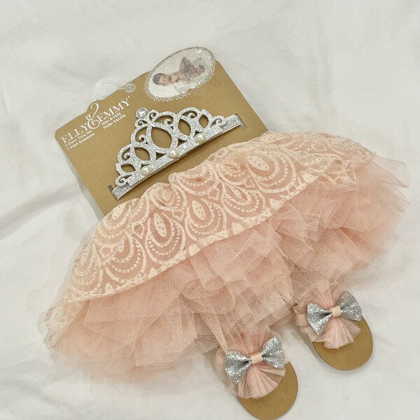 【Elly＆Emmy】3piece Tutu SET 0-12M べビー服 パニエ チュチュ 赤ちゃん ピンク ポリエステル 海外 海外ブランド 子ども ベビー用品 m