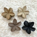 【ハワイ入荷】バレッタ ヘアクリップ 髪どめ ヘアアクセサリー プルメリア ベージュ ブラウン ブラック ハワイアン HAWAII ハワイ フラダンス フラ用品...