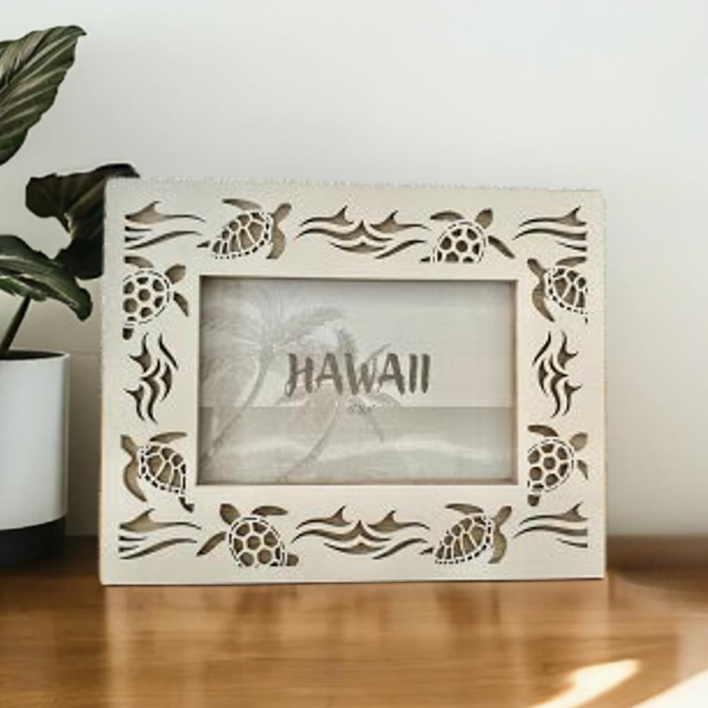 【フォトフレーム】フォトスタンド 写真フレーム 写真たて 長方形 置物 ハワイ HAWAII ハワイアン ホヌ インテリア 海外インテリア 輸入 ハワイアン雑貨 おしゃれ プレゼント ギフト