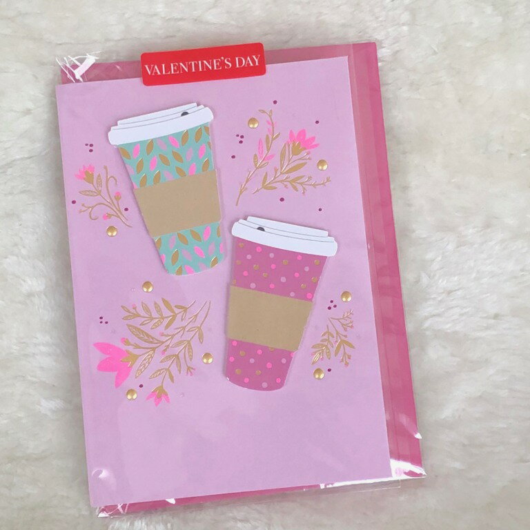 【バレンタイン カード】 プレゼント 彼氏 Valentine's Day メッセージカード レターセット お手紙 カード タンブラー キラキラ ピンク ディー...