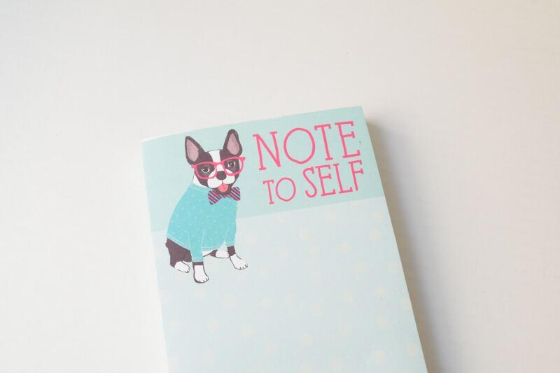 【フレンチブル】【SALE】【アウトレット】メモ帳 おしゃれ 海外雑貨 海外買い付け かわいい パグ 犬 ノート 水玉 ドット LIST MEMO 予定帳 ステ...