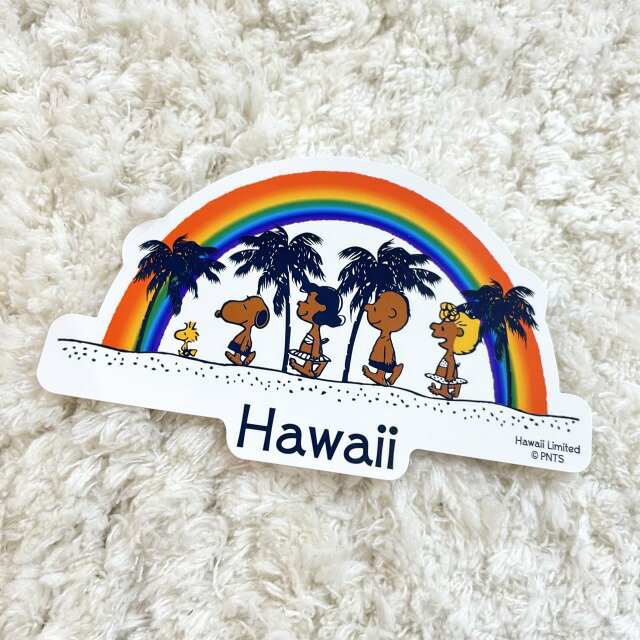 【ハワイ限定】MONI HONOLULU 日焼けスヌーピー ステッカー シール 耐水 スヌーピー レインボー ハワイ HAWAII 海外品 お土産 おしゃれ かわいい プレゼント ko