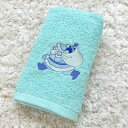 【SALE】【Pua Hawaiiオリジナル】クリスマス サンタクロース 刺繍 フェイスタオル タオル 日本製 コットン100% ブルー 青 ホワイト 白 角型...