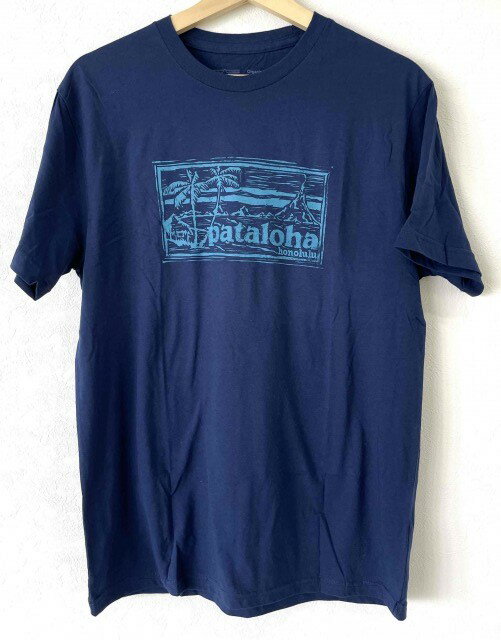 【Patagonia】ハワイ限定 希少 Pataloha Honolulu パタゴニア パタロハ メンズ Tシャツ 紺　ネイビー 半袖 希少 男性 ホノルル HONOLULU ハワイ HAWAII アロハ ALOHA コットン ギフト プレゼント インポート