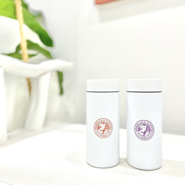 【送料無料】【HONOLULU COFFEE】ハワイ限定 希少 ホノルルコーヒー ロゴ ステンレス タンブラー 354ml 12oz ピンク パープル オレンジ ハワイ HAWAII 保冷 保温 マグカップ マイボトル マグボトル 水筒 ステンレスボトル 蓋付き 海外雑貨 ギフト 贈り物のサムネイル