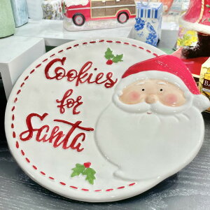 【Potter'sStudio】クリスマス お皿 プレート クリスマスプレート サンタクロース 食器 海外インテリア 洋食器 ハワイ 海外輸入 インポート ディナー パーティー かわいい プレゼント ko3