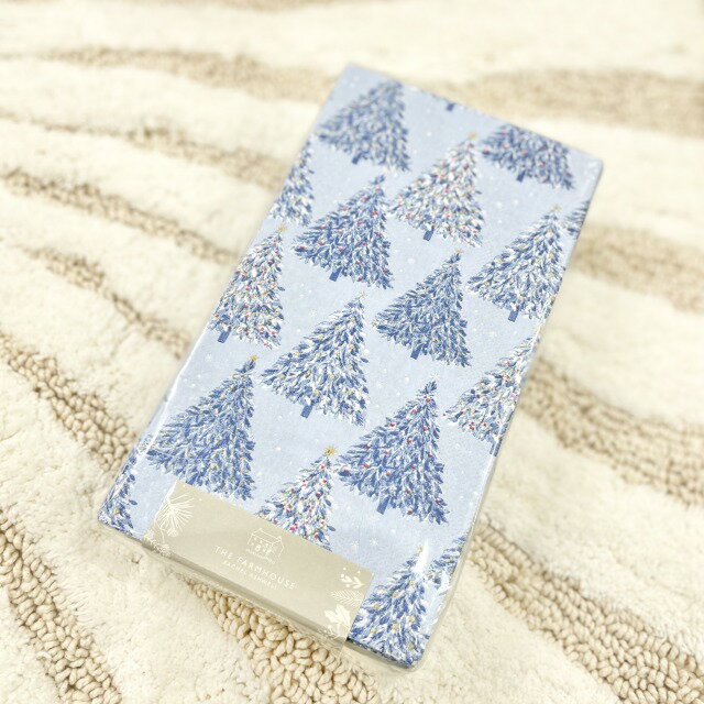 【クリスマス】クリスマスツリー 青 ナプキン 紙ナプキン キッチン雑貨 雪 インテリア m3