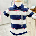 【送料無料】【TOMMY HILFIGER】トミーヒルフィガー 子供服 ロゴ 半袖 ポロシャツ 半袖 襟付き ボーダー12Ⅿ 9-12か月トミー インポート ボーイズ 男の子 誕生日 贈り物 プレゼント ギフト