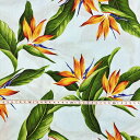 【ハワイ直輸入】【Trendtex Fabrics】ハワイアン柄 カット生地 薄手 約114cm×0.5yd 水色 ブルー 青 グリーン 緑 オレンジ ハワイア...
