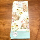 【HelloSpring】【キッチンタオル】2枚セット ウサギ イースター 花 蝶々 春 キッチン用品 タオル コットン100% 海外品 海外輸入 プレゼント ...