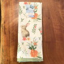 【CINTHIAROWLEY】【キッチンタオル】3枚セット ウサギ イースター チェック モスグリーン 可愛い 花 フリンジ キッチン用品 タオル コットン10...