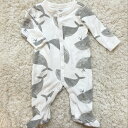 【Carter's】カーターズ ロンパース 3M 3ヶ月 クジラ ホワイト グレー ボーイ ガール 男の子 女の子 コットン ベビー服 ベビー用品 ベビー洋服 ギフト プレゼント お祝い ko(4)