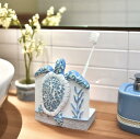 【Toothbrush Holder】【歯ブラシ立て】 歯ブラシホルダー ホヌ ウミガメ ブルー ホワイト ハワイ ハワイ入荷 海外品 海外輸入 HAWAII ...