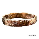 【送料無料】【ハワイアンジュエリー】HAWAIIAN JEWELRY RING リング 指輪 14K ハワイ製 職人手彫り レフア ひまわり プリンセス ku’...