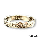 【送料無料】【ハワイアンジュエリー】HAWAIIAN JEWELRY RING リング 指輪 14K ハワイ製 職人手彫り プルメリア ホヌ カットアウト ヘリ...