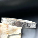 【ハワイアンジュエリー】HAWAIIAN JEWELRY バングル BANGLE シルバー ハワイ製 職人手彫り ヤシ マウナケア レフア イプ ウリウリ ウク...