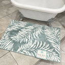 【ハワイ直輸入】【COASTAL CALM】【バスマット】 ハワイ ハワイアン ブルー ブルー系 ホワイト リーフ 自然 バス お風呂 洗面 台所 キッチン 玄関 マット ラグ インテリア 海外品 インポート おしゃれ ko