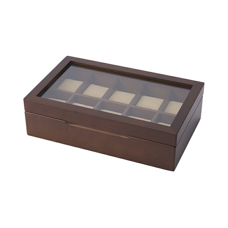 木製ウォッチケース（10本用） 茶谷産業