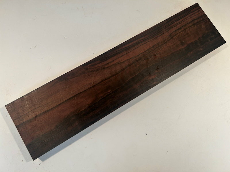 黒檀端材1358　約412×約101×約22mm　銘木　端材　素材　 縞黒檀　コクタン