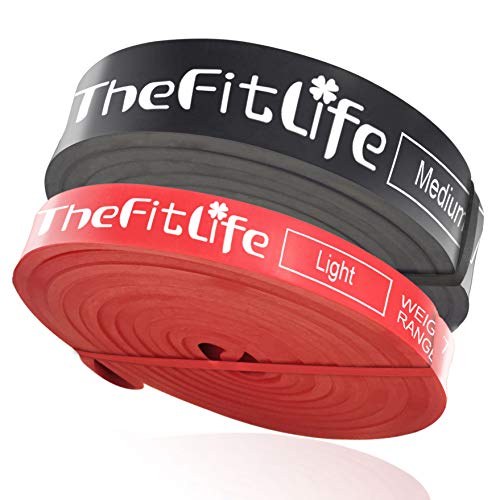 TheFitLife フィットネスチューブ 強度別2種セット トレーニングチューブ トレーニングバンド チューブ 筋トレ - 天然ラテックス製