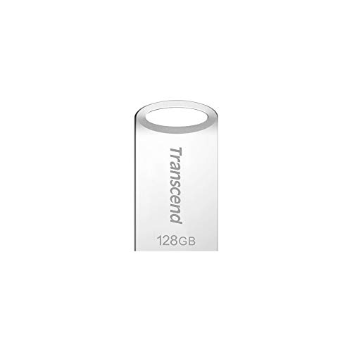 Transcend USBメモリ 128GB USB 3.1 小型 キャップレス シルバー 耐衝撃 防滴 防塵 TS128GJF710S