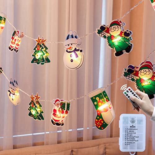 ◆商品名：クリスマスツリー 電飾 クリスマスイルミネーション 屋内屋外兼用 クリスマス 飾り 北欧 8種類の照明モード led 防水 イルミネーションライト 【メリークリスマス】クリスマスイブの日に、各種ライトがぴかっと光り、色とりどりのクリスマスキャラクターが点灯しているライトの中に集まって、あなたと一緒にクリスマスを過ごします。 【取り付け簡単】本製品のパッケージには20個のクリスマスオーナメント(飾り)と長さ2.5mのストリングライトが入っております。ストリングライトにはバッテリーケースがあり、単三電池3本（別途ご用意ください）を入れる必要があります。ストリングライトのライトビーズをクリスマスオーナメントに入れればよいです。 【各祝日にぴったり】クリスマスの以外に、ストリングライトに付けているクリスマスオーナメントを取り外せば、新年や誕生日や記念日などのおめでたい日にもぴったりで、その日の雰囲気を盛り上げることもできます。クリスマス以降も利用でき、放置することがありません。 【いろんなシーンにピッタリ】この飾りライトをどんなシーンに飾っても違和感がありません。例えば、クリスマスツリーやリビングルームや部屋や窓や玄関やガーデンや屋外など。 【低電圧＆防水】取り付けと使用にご安心ください。使用中の飾りライトに触れても、皮膚や体には危険を及ぼすことがありません。とても安全でご心配なく使用してください。また、防水仕様で、軽微な湿度による電気事故を防止できます。 Merry Christmas クリスマスデコレーションライト