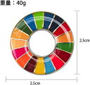 Light 【5個セット】SDGsバッジ 国連正規品 ミラーコーティング 丸み仕上げ 立体感 精巧な細工 国連バッチ 留め具10個 責任感持ち ピ 2