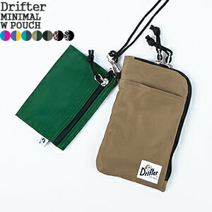 ドリフター スマホショルダー 【クーポンで20%OFF】ドリフター/Drifter ミニマルダブルポーチ パスポートケース セキュリティケース 旅行 ミニショルダー 財布 スマホケース 貴重品 フェス アウトドア W POUCH DFV1100 レディース メンズ【コンビニ受取可能】【2点までメール便可能】