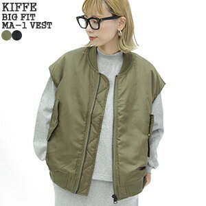 楽天public【50％OFF】キッフェ/KIFFE ビッグフィットMA-1ベスト 中綿ベスト ミリタリー ワイドシルエット BIG FIT MA-1 VEST KF222NQ00012/KF232NQ25012 レディース【コンビニ受取可能】[s0116]【a*】