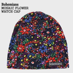 【クーポンで20%OFF】ボヘミアンズ/BOHEMIANS モザイクフラワーワッチキャップ 花柄 帽子 MOSAIC FLOWER WATCH CAP W-CAP BH-09 レディース メンズ【コンビニ受取可能】【5点までメール便可能】