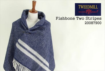 【クーポンで20%OFF】【50%OFF】ツイードミル/TWEEDMILL フィッシュボーン2ストライプウールストール ブランケット ヘリンボーン FISHBONE TWO STRIPES WOOL STOLE 20087900【コンビニ受取可能】
