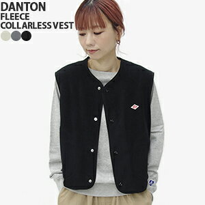 [クーポン対象外 ご利用後も適用前の価格にて販売*]ダントン/DANTON フリースカラーレスベスト ノーカラーベスト インナーベスト ライトアウター FLEECE COLLARLESS VEST DT-A0521 レディース【コンビニ受取可能】