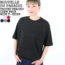 ヌーベルドゥパラディ/NOUVELLES DU PARADIS トロワ天竺クルーネックワイドTシャツ 綿100％ 日本製 半袖 カットソー プルオーバー ゆったり シンプル PC21112a レディース