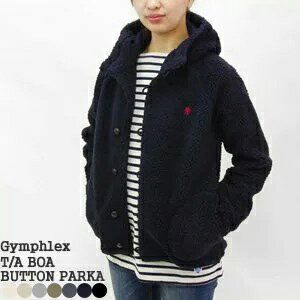 ジムフレックス ボアパーカー レディース ジムフレックス/Gymphlex くるみボタンボアパーカー フード付きジャケット T/A BOA BUTTON PARKA J-1185PL【コンビニ受取可能】【a*】