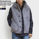 【2025AW】【先行予約受付中/9月上旬-10月上旬予定】ジムフレックス/Gymphlex くるみボタンフード付きボアベスト T/A BOA BUTTON H...