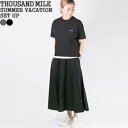 【クーポンで20 OFF】【2024SS】サウザンドマイル/THOUSAND MILE レディースサマーバケーションセットアップ 半袖Tシャツ×フレアスカート ストレッチナイロン LADY 039 S SUMMER VACATION SET UP TM241NP00112 レディース【コンビニ受取可能】