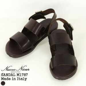 【クーポンで20%OFF】ヌオヴォニカール/Nuovo Nicar レザーサンダル ダブルベルトサンダル ダブルストラップサンダル LEATHER SANDAL W1787 レディース【コンビニ受取可能】