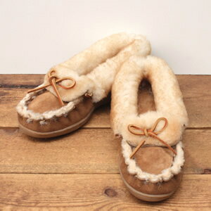 ミネトンカ/MINNETONKA アルティメットシープスキンスリッパー THE ULTIMATE SHEEPSKIN SLIPPER Golden Tan #3401【正規品】【コンビニ受取可能】のサムネイル