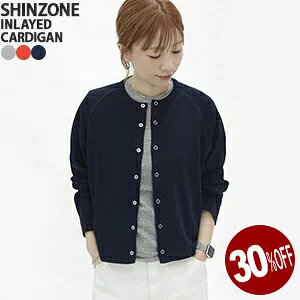 シンゾーン/Shinzone インレイクルーネックカーディガン スウェットカーディガン 羽織 コットンカーディガン 日本製 INLAYED CREW NECK CARDIGAN 26SMSCU08 レディース