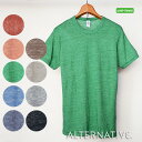 ALTERNATIVE APPAREL 霜降り 無地Tシャツ クルーネック オルタナティブアパレル エコヘザー