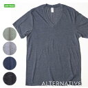 ALTERNATIVE APPAREL 霜降り 無地Tシャツ BOSS V-NECK オルタナティブアパレル エコヘザー