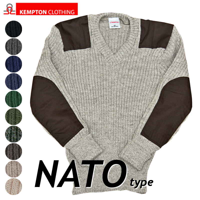 ケンプトン コンバットセーターNATO軍タイプ コマンドセーター[MADE IN ENGLAND] イギリス製ミリタリーセーター アウトドア セーター[700/752シリーズ]100% ウール セーター 1