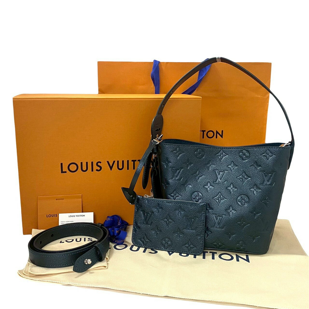乐天商城 - 【中古】LOUIS VUITTON ルイ ヴィトン オール イン BB モノグラム アンプラント M26430 2WAY バッグ ショルダーバッグ ハンドバッグ ネイビー